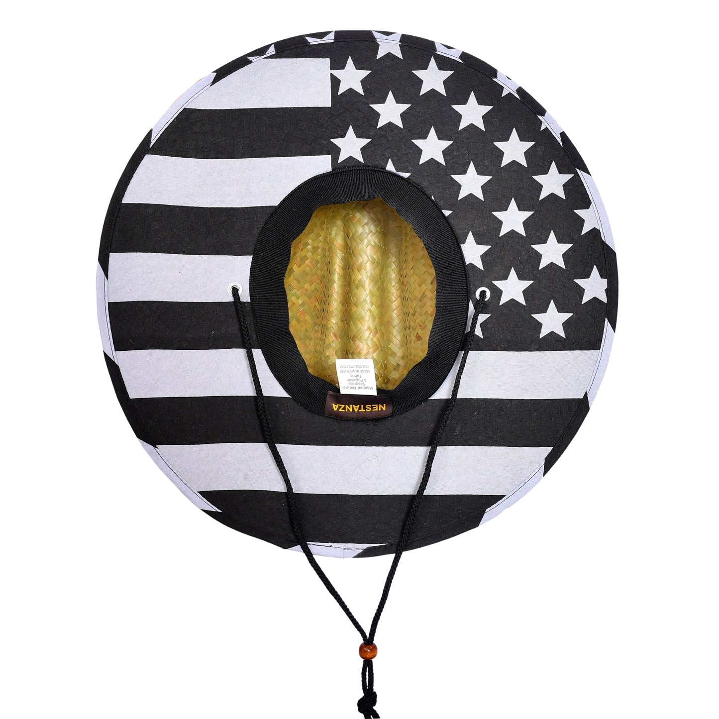 Lifeguard Straw Hats with Midnight Flag Lining