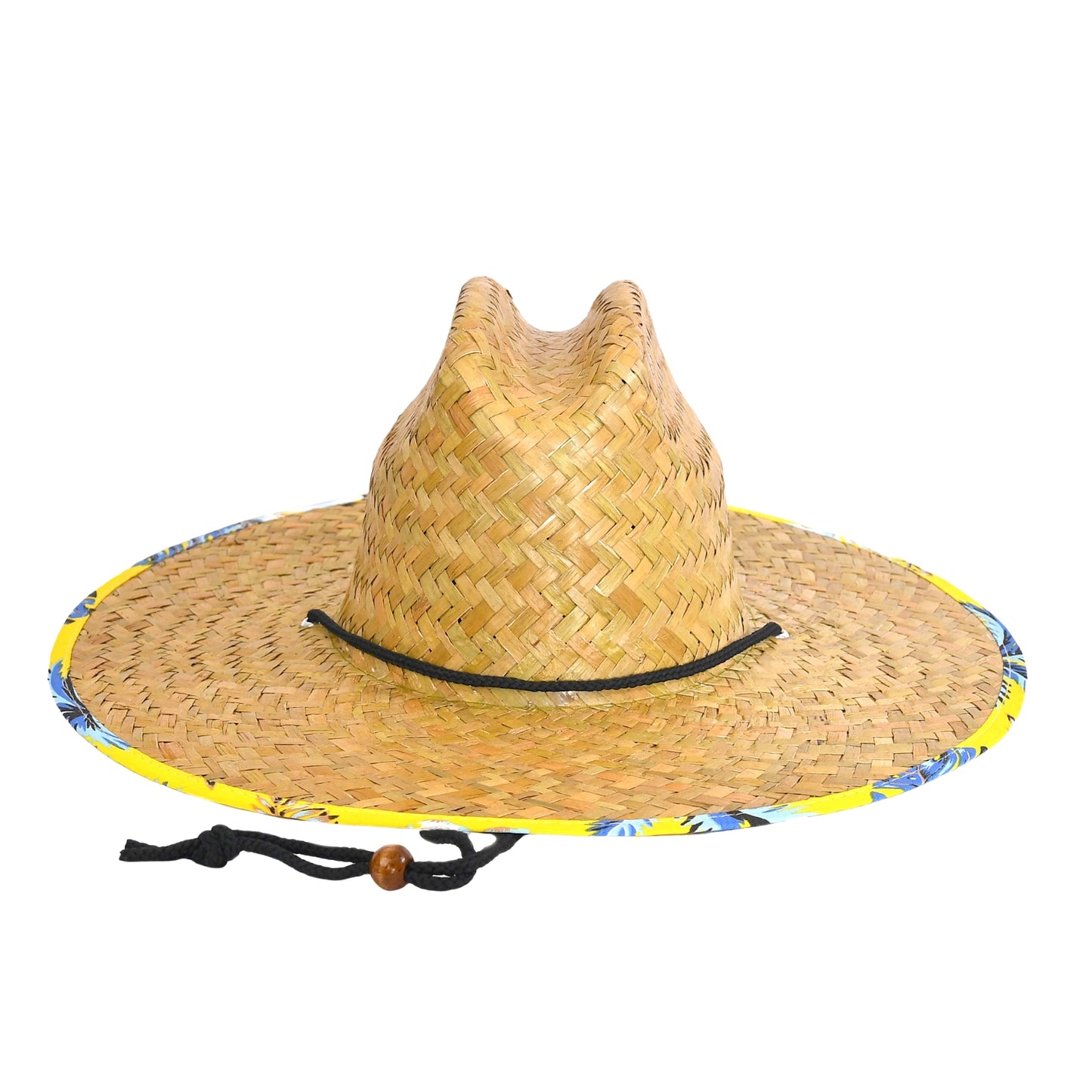Lifeguard Straw Hats with Tropical Yellow Lining